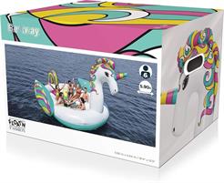 Isola Gigante Fashion Unicorno FantasyCm.590X404,Con Sedute E Portabicch