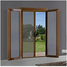 Zanzariera a rullo in alluminio laterale 150x250cm marrone
