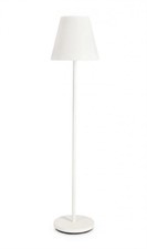 Piantana solare led speaker bianca h150cm