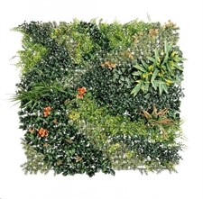 Parete Sintetica Mix Fiore Arancio 100x100 cm