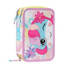 Astuccio 3 Zip Unicorno Mofumofu