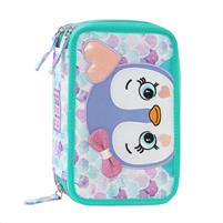 Astuccio 3 Zip Pinguino Mofumofu