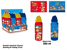 Borraccia Alluminio Con Cannuccia 550 Ml Paw Patrol