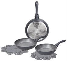 Set 3 Padelle Cm 20/24/28 CookCircle Ardesia Tognana