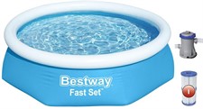 Piscina Fast Set Diametro 244Cm Altezza 61Cm Con Pompa E Filtro Bestway