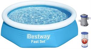 Piscina Fast Set Diametro 244Cm Altezza 61Cm Con Pompa E Filtro Bestway
