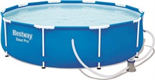 Piscina Steel Pro Tonda D305Xh76Cm Cap.4,678L Cartuccia 58093 (I) Bestwa