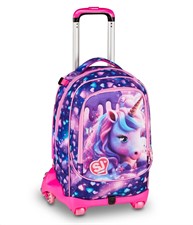 Zaino-Trolley Scuola Jack-8Wd New Sj Gang Pixie Unicorn
