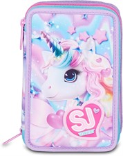 Astuccio 3 Zip Sj Gang Glow Led Unicorn Girl