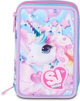 Astuccio 3 Zip Sj Gang Glow Led Unicorn Girl