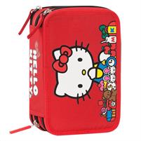 Astuccio 3 Zip Hello Kitty