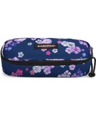 Astuccio Ovale Single Floral Bloom Navy A Eastpak