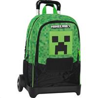Zaino-Trolley Scuola Organizzato Staccabile Pixel Minecraft