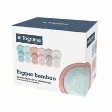 Servizio Piatti 18 Pz Metropolis Pepper Bamboo Tognana