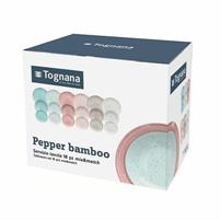 Servizio Piatti 18 Pz Metropolis Pepper Bamboo Tognana