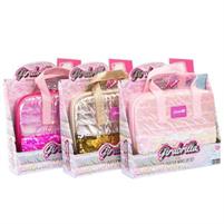 Girabrilla Puffer Make Up Set Pink/Gold/Magenta